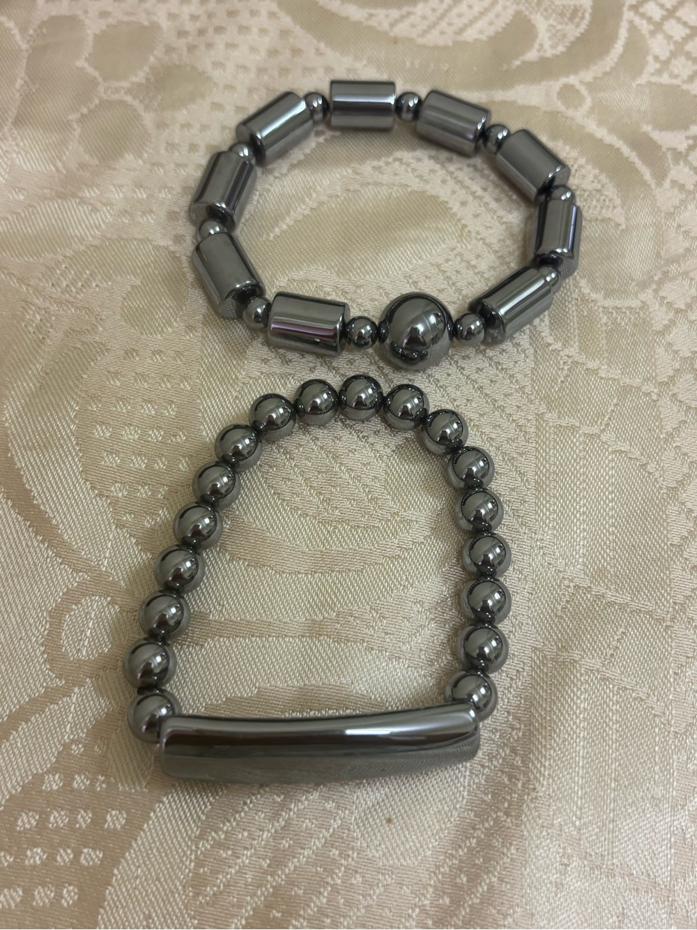 Pair Hematite Bracelets